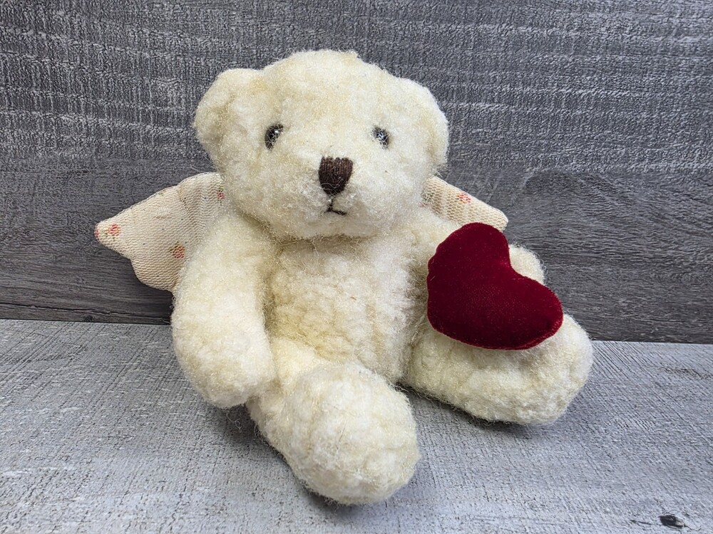 Russ Berrie Gabriel Angel w/ Heart Teddy Bear Plush Stuffed Animal Toy 5" g61
